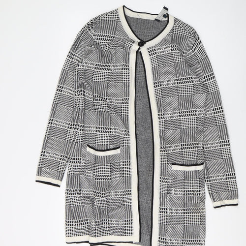 Viyella Women's Grey Check Cardigan - Size M
