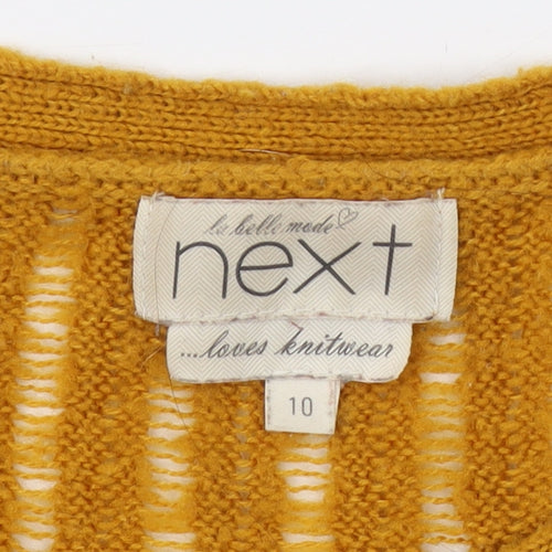Next Women's Yellow Open-Knit Pullover Jumper