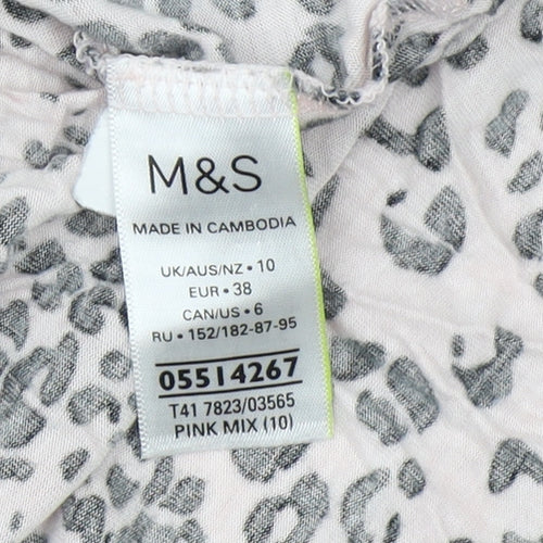 Marks and Spencer Women's Animal Print Blouse Size 10