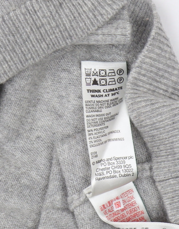Marks and Spencer Women's Grey Pullover Jumper, Size M