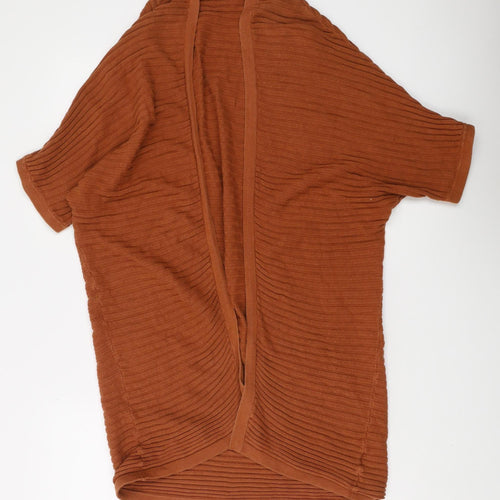 Warehouse Women's Brown Cardigan, Size 6, 100% Cotton