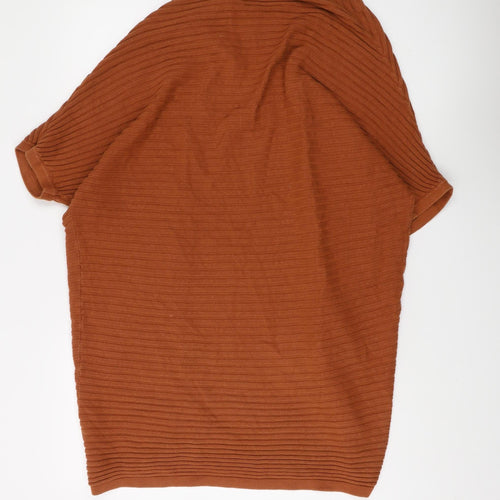 Warehouse Women's Brown Cardigan, Size 6, 100% Cotton