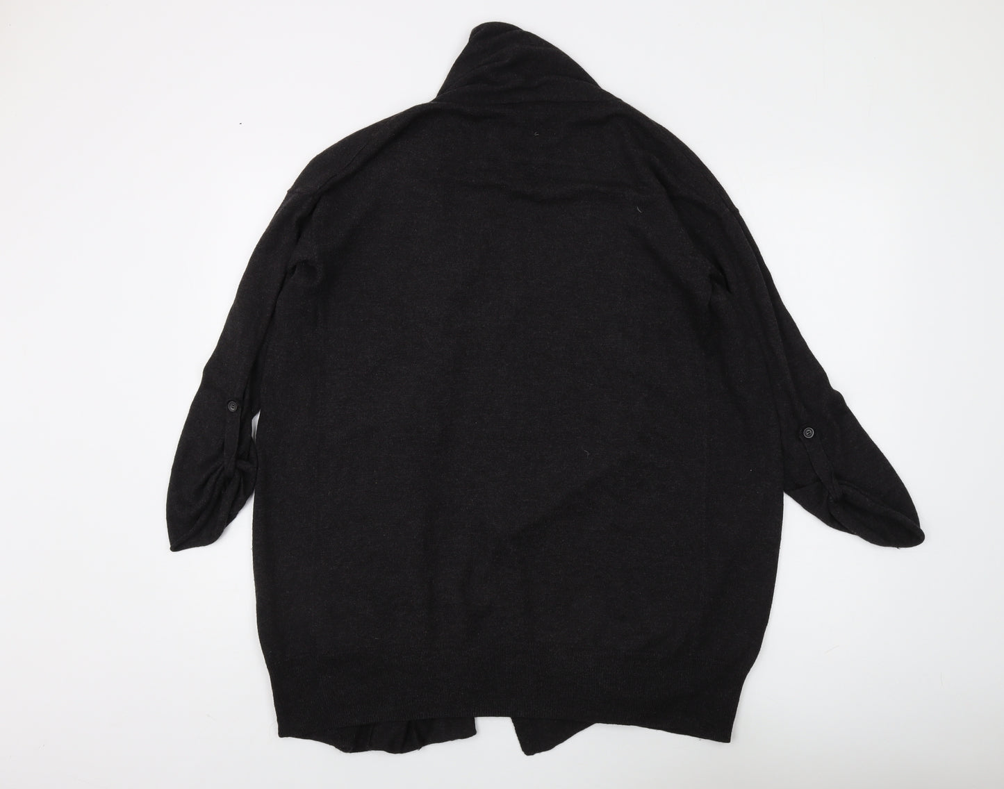Topshop Women's Black Cardigan, Size 8, Relaxed Fit