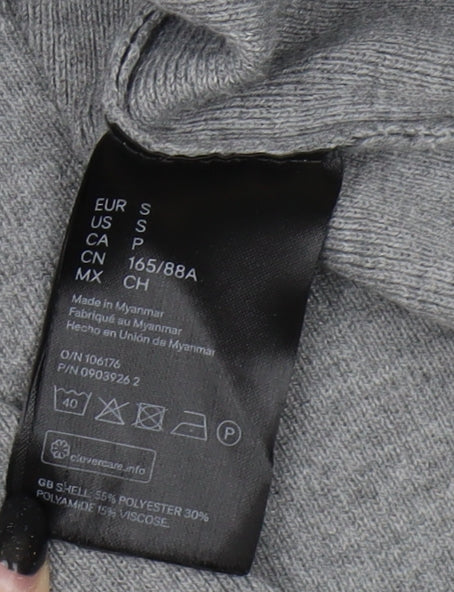 H&M Women's Grey Shift Midi Dress, Size S