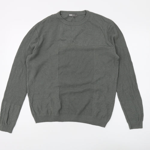 ASOS Men's Green Pullover Jumper M, Cotton Blend