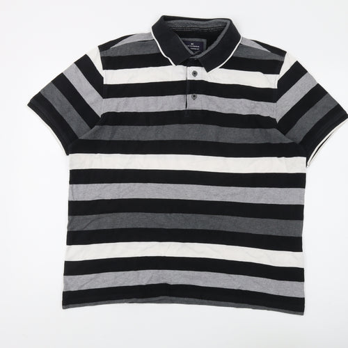 Marks and Spencer Men's Striped Polo Shirt L