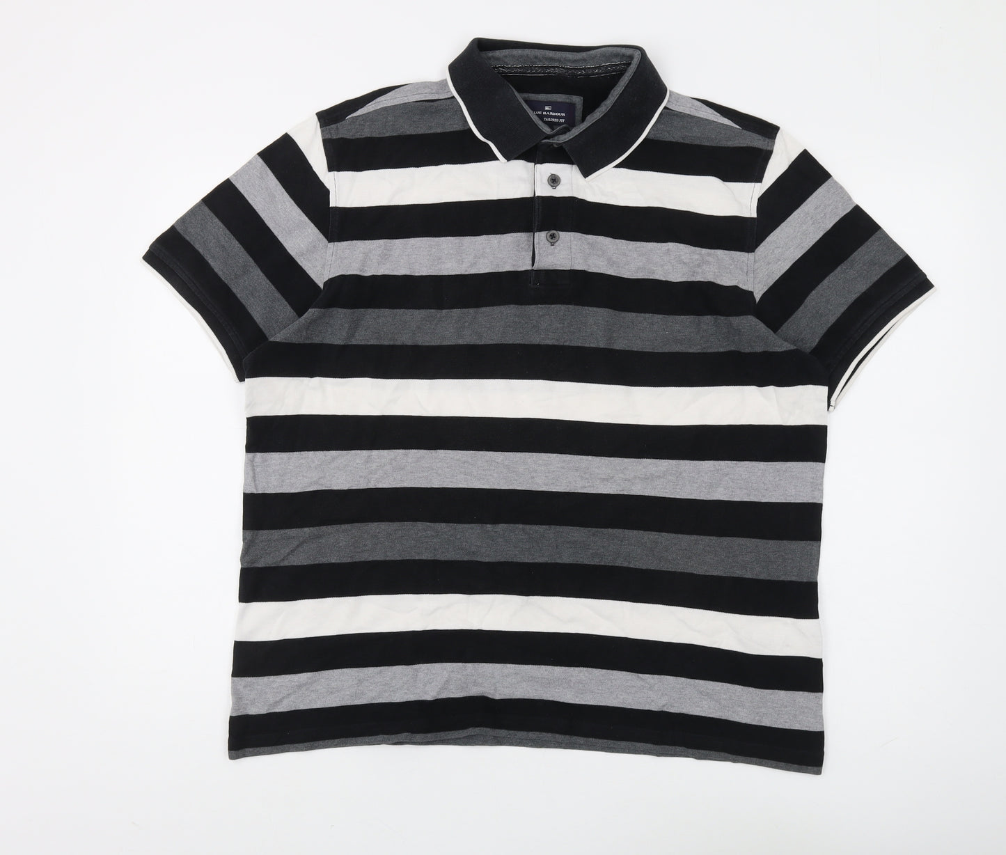 Marks and Spencer Men's Striped Polo Shirt L