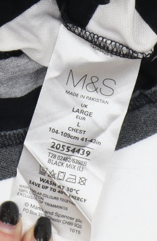 Marks and Spencer Men's Striped Polo Shirt L