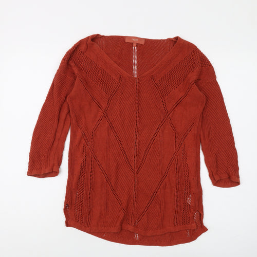 Next Women’s Red Knit Pullover Jumper Size 8