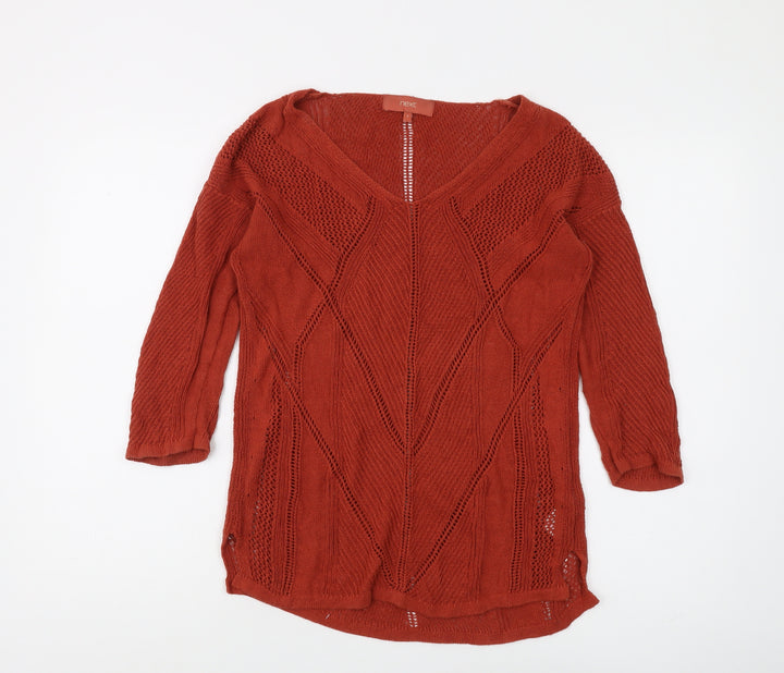 Next Women’s Red Knit Pullover Jumper Size 8