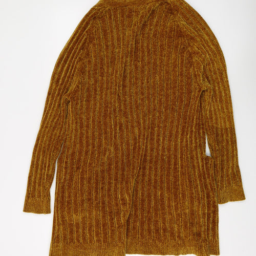 Zara Women's Brown Cardigan, Size L, Chunky-Knit