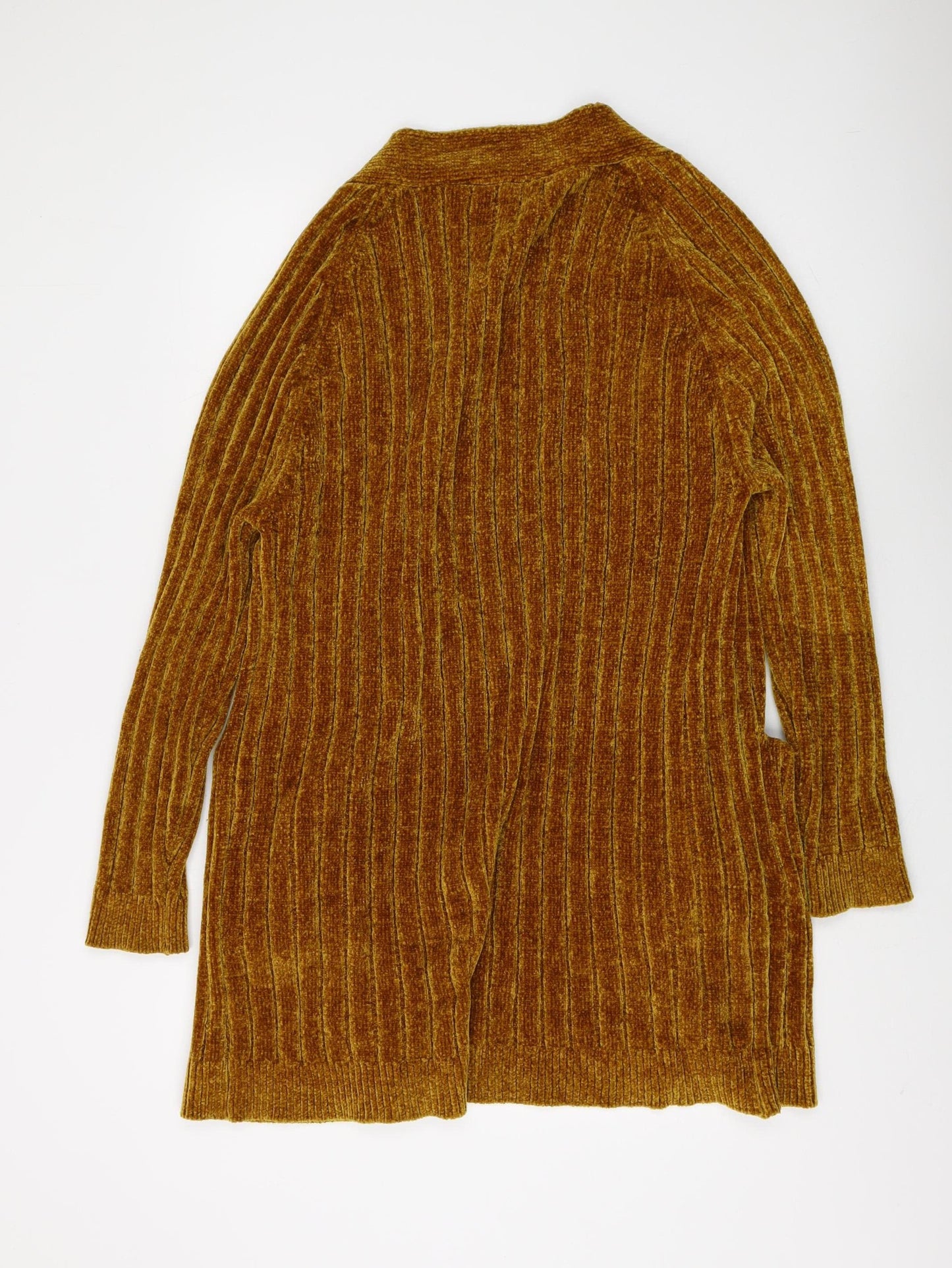 Zara Women's Brown Cardigan, Size L, Chunky-Knit