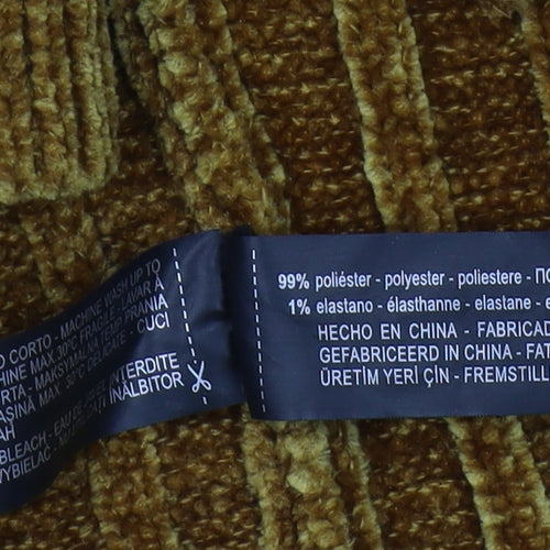 Zara Women's Brown Cardigan, Size L, Chunky-Knit