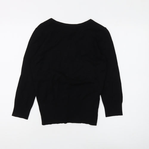 MNG Basics Women's Black Cardigan, Size 12, Button Accent