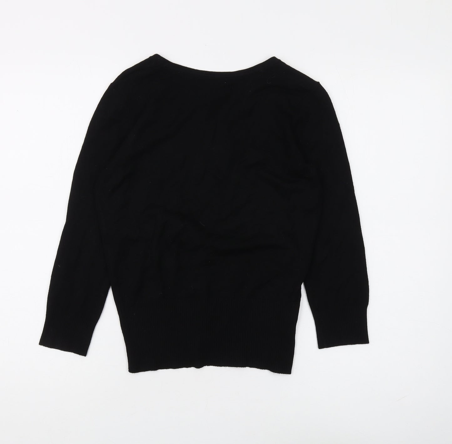 MNG Basics Women's Black Cardigan, Size 12, Button Accent