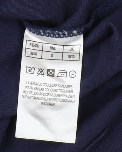 Damart Women's Blue Long Sleeve Cotton T-Shirt Size 10