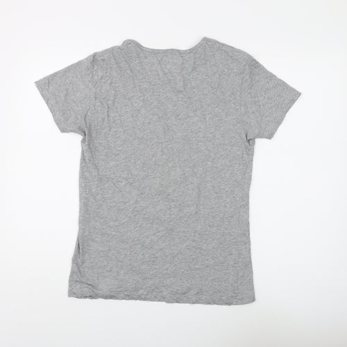 Zara Man Grey Graphic Print M T-Shirt - Men's Fashion