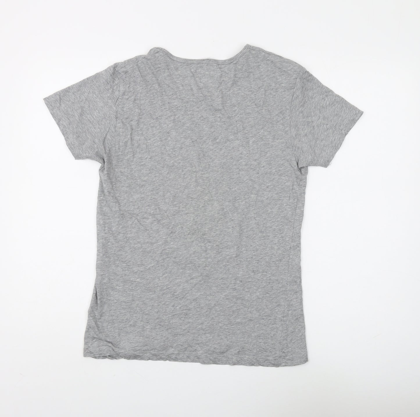 Zara Man Grey Graphic Print M T-Shirt - Men's Fashion