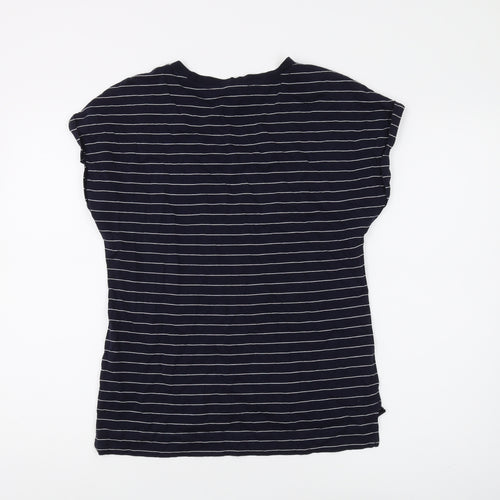 Esprit Women's Blue Striped T-Shirt Size S
