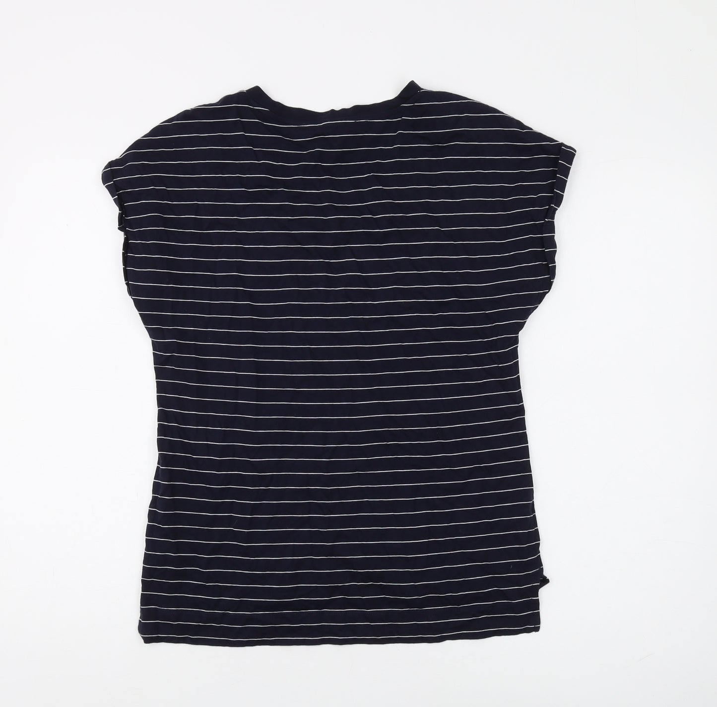 Esprit Women's Blue Striped T-Shirt Size S