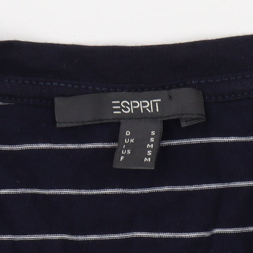 Esprit Women's Blue Striped T-Shirt Size S