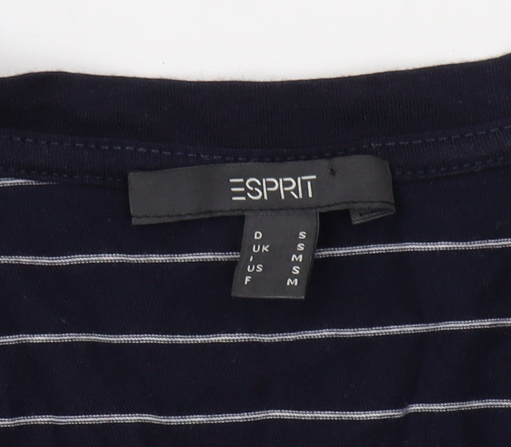 Esprit Women's Blue Striped T-Shirt Size S