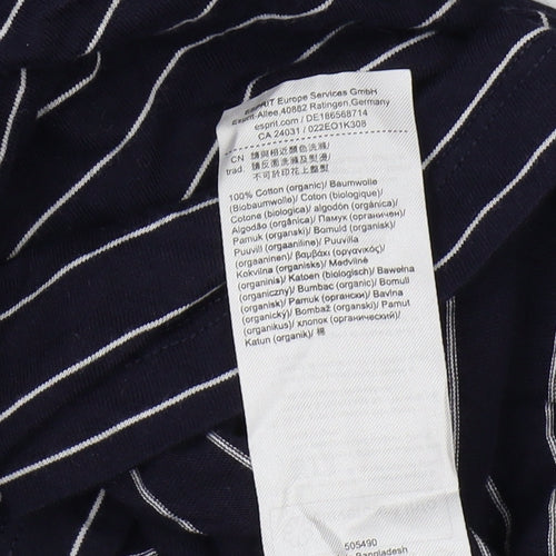Esprit Women's Blue Striped T-Shirt Size S
