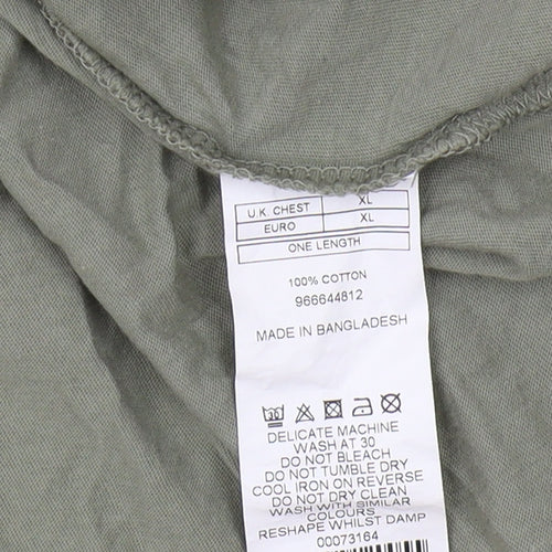 MB Men's Green Crew Neck T-Shirt XL