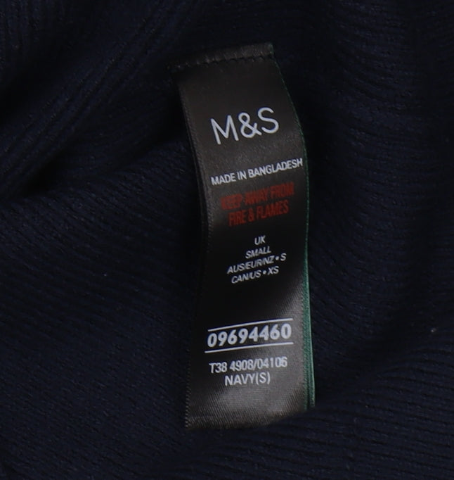 Marks and Spencer Women's S Blue Full Zip Jumper