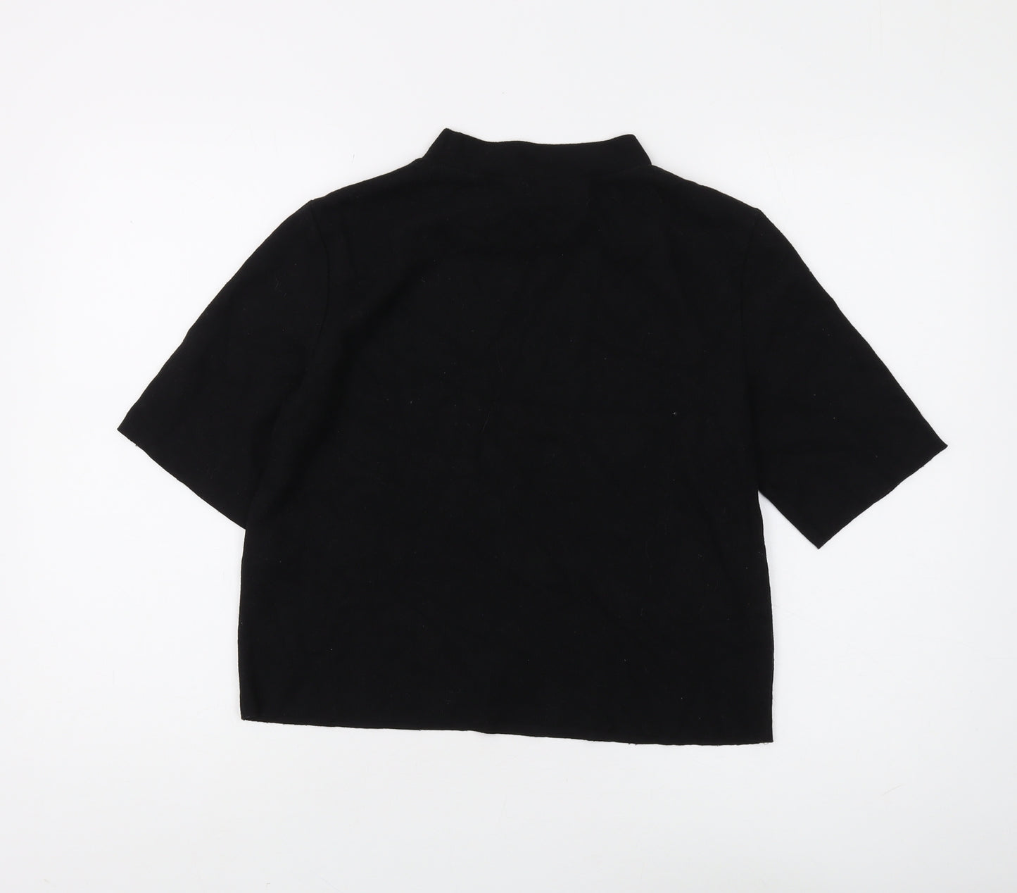 Pull&Bear Women's Black Mock Neck Jumper Size 12