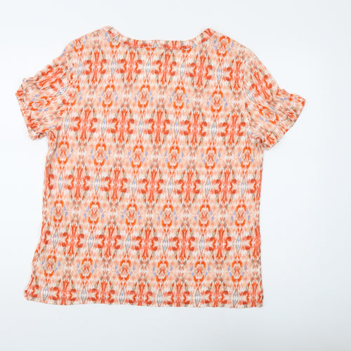 Marks and Spencer Women's Geometric V-Neck T-Shirt