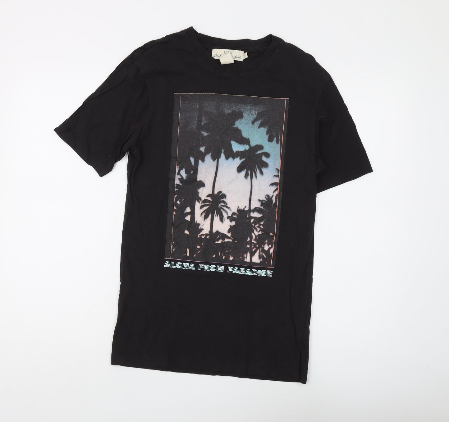 Label of Graded Goods Men's Black Beach T-Shirt XS
