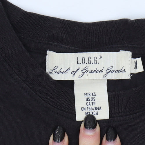 Label of Graded Goods Men's Black Beach T-Shirt XS