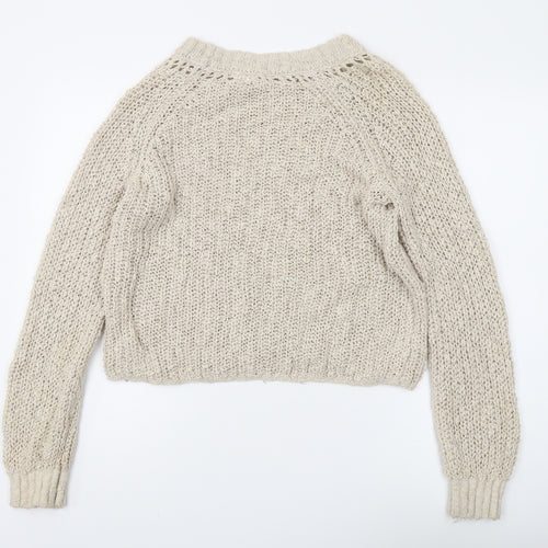 Aeropostale Women's Beige Knit Pullover Jumper, Size S