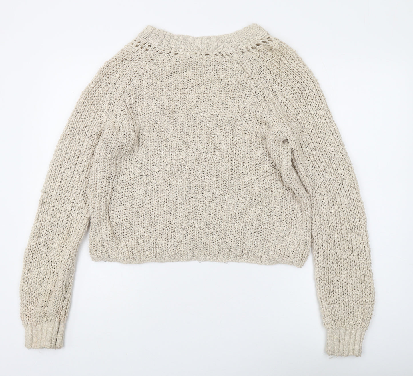 Aeropostale Women's Beige Knit Pullover Jumper, Size S