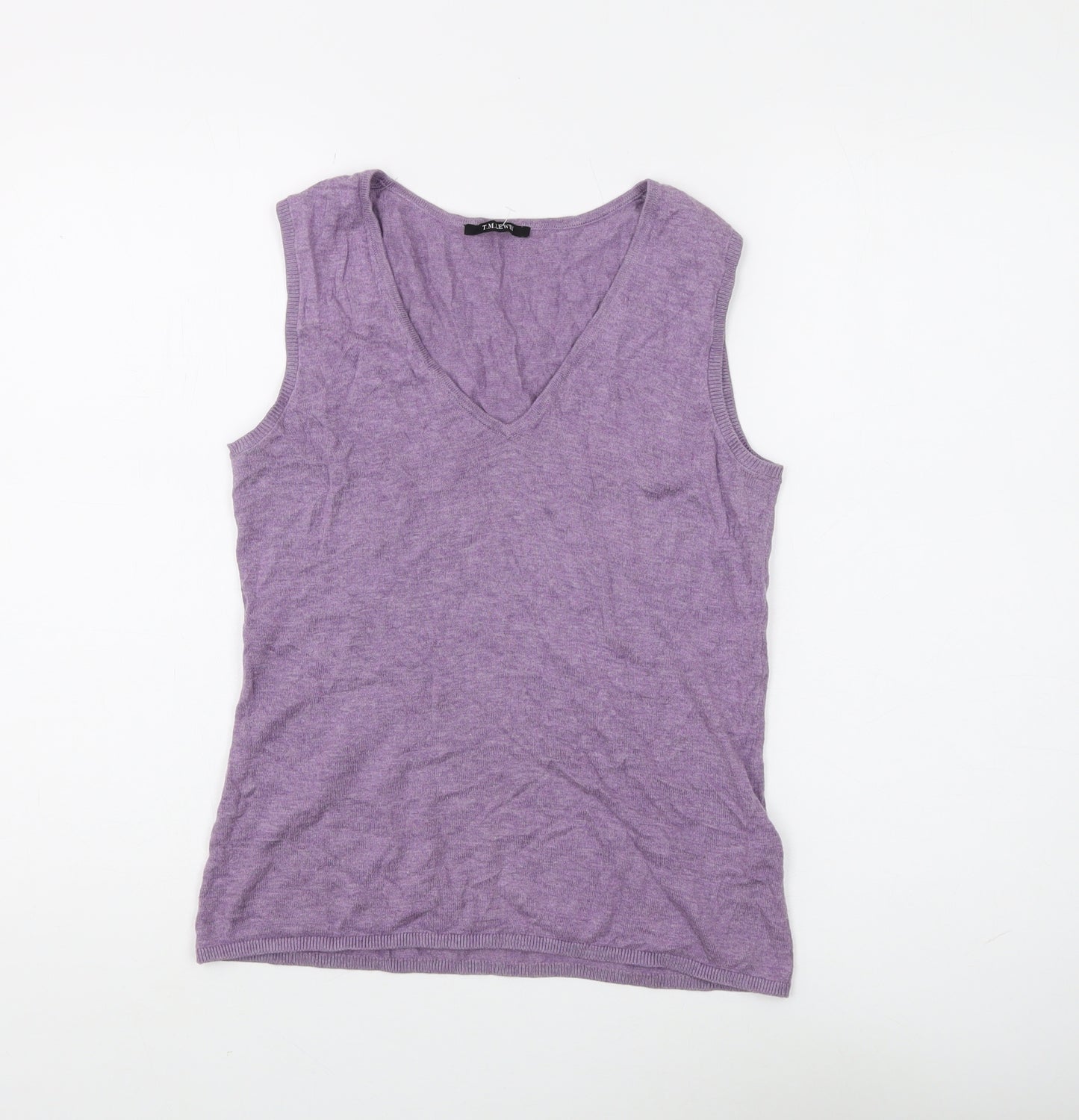 T.M. Lewin Women's Purple V-Neck Sleeveless Top - Size S