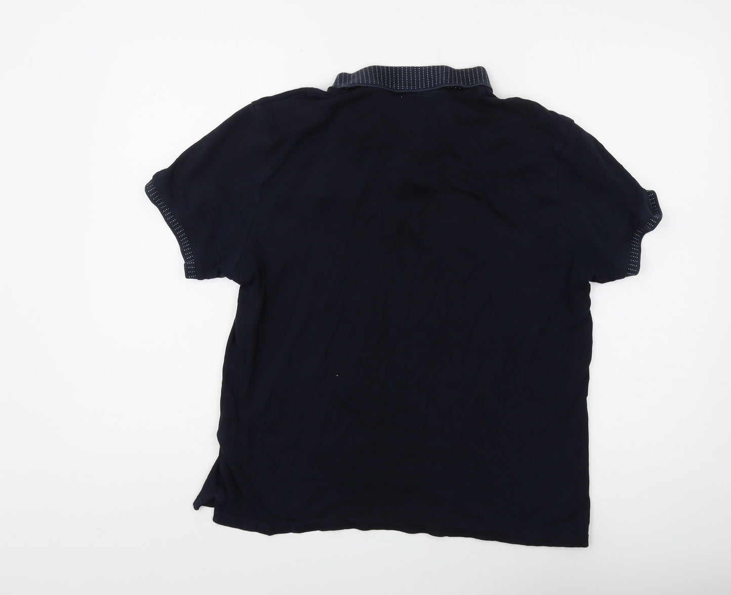 Marks and Spencer Men's Blue Polo, Medium, Regular Fit