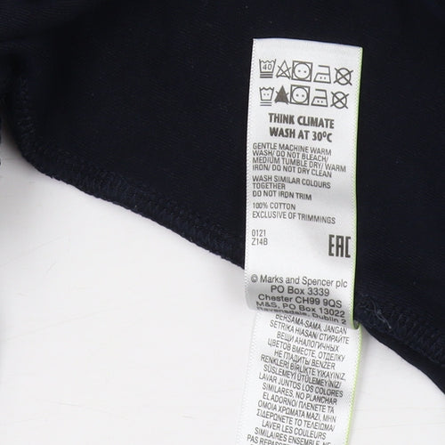 Marks and Spencer Men's Blue Polo, Medium, Regular Fit
