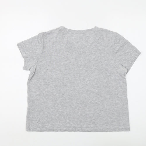 Monki Women's Grey Basic Crew Neck T-Shirt M
