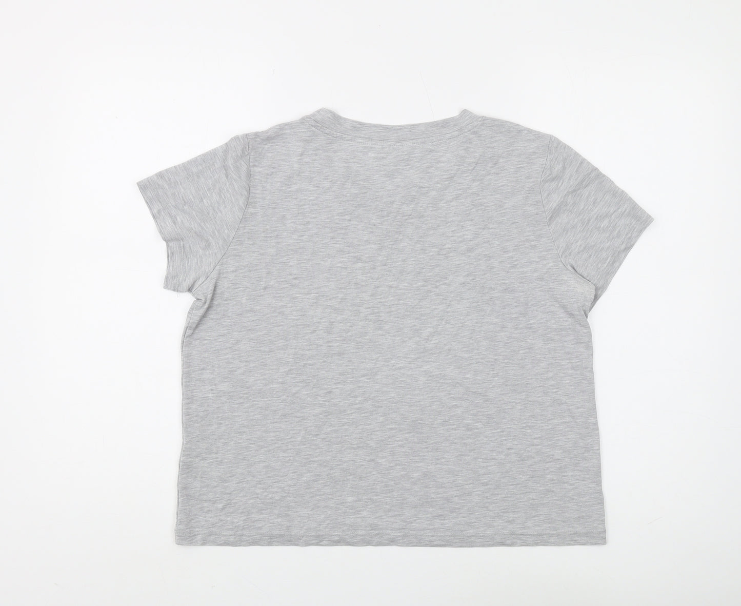 Monki Women's Grey Basic Crew Neck T-Shirt M