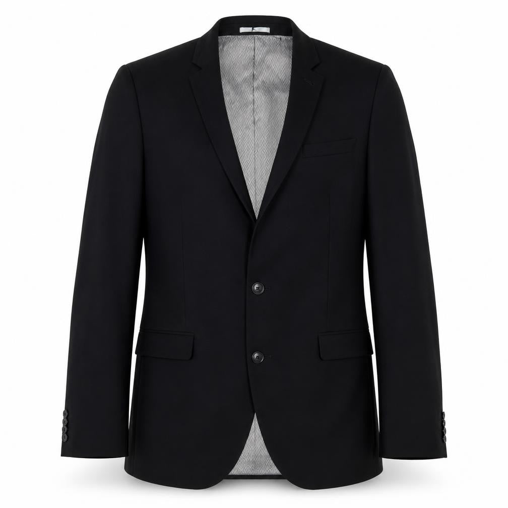 Front view of Next Men's Black Blazer, 38L, Wool Blend, Formal Wear
