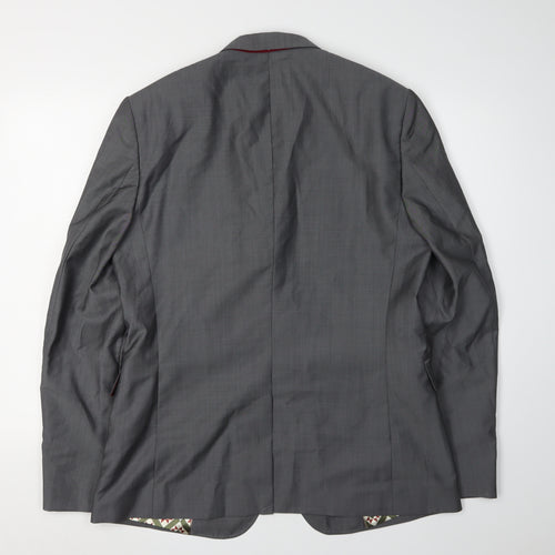 Ted Baker Men's Grey Blazer, Size 40R, Regular Fit Formal