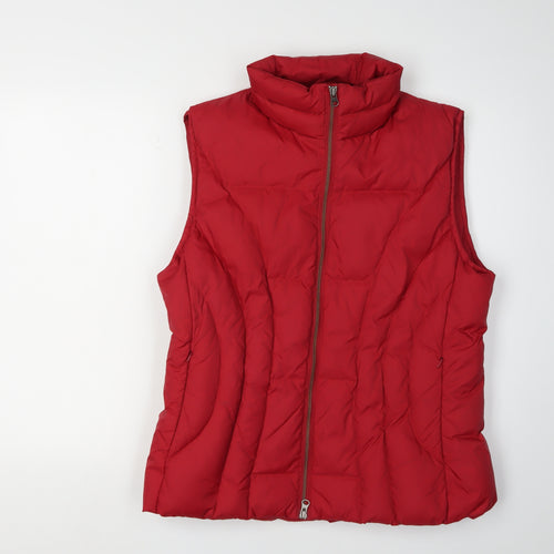 Ken Women's Red XL Puffer Waistcoat Casual