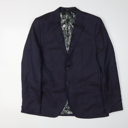Ted Baker Men’s Blue Blazer, 40R, Regular Fit, Wool
