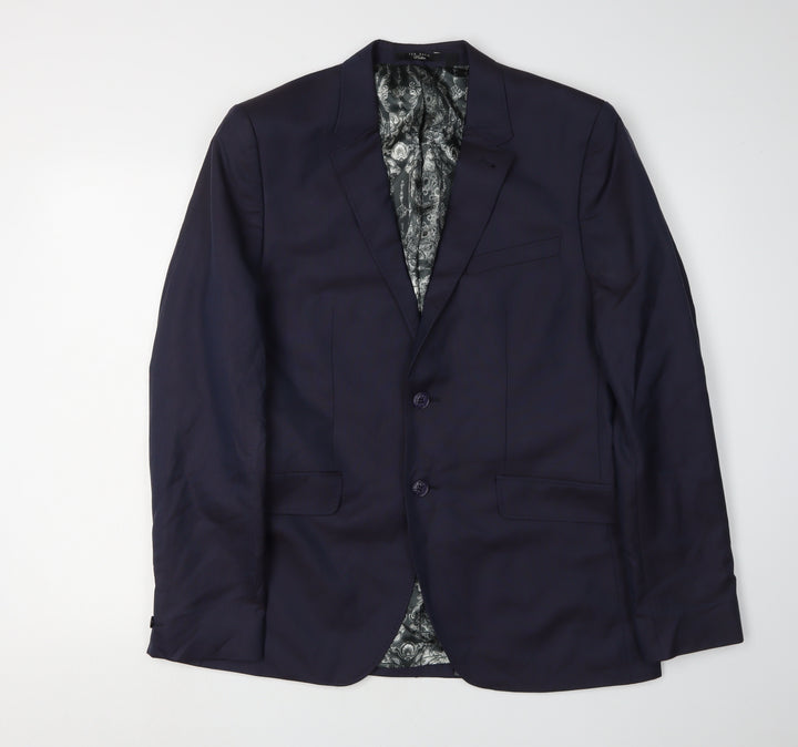 Ted Baker Men’s Blue Blazer, 40R, Regular Fit, Wool