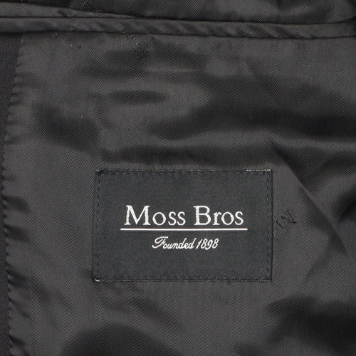 Moss Bros Men's Black Suit Jacket, 38R, Regular Fit
