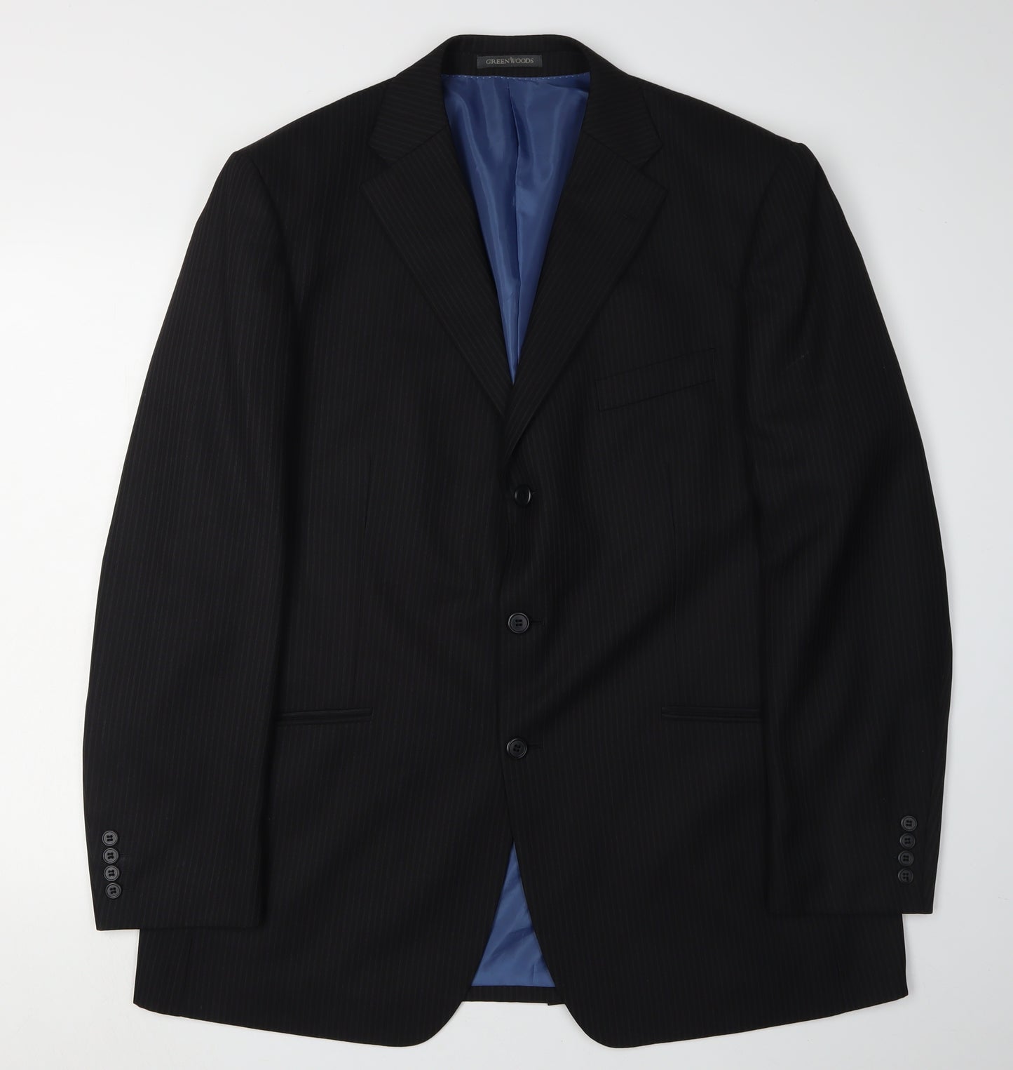 Greenwoods Men's Black Blazer 44 Formal