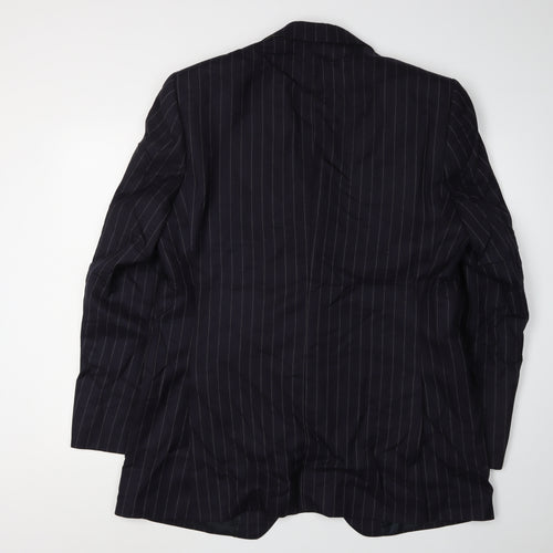 Magee Men's Black Striped Suit Jacket, 42 Regular Fit