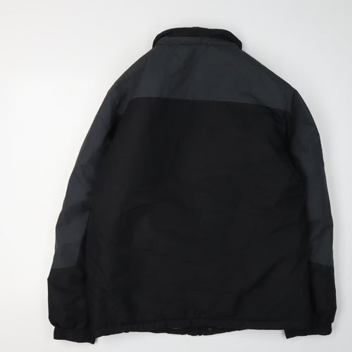Outdoor Men's Black Windbreaker Jacket - Medium