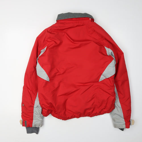 Topshop Women's Red Ski Jacket, Size 12, Full Zip, Hooded